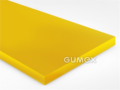 Polyurethanplatte PU15, 3mm, Breite 1000x2000mm, 65°ShA, PU, -30°C/+80°C, gelb, 